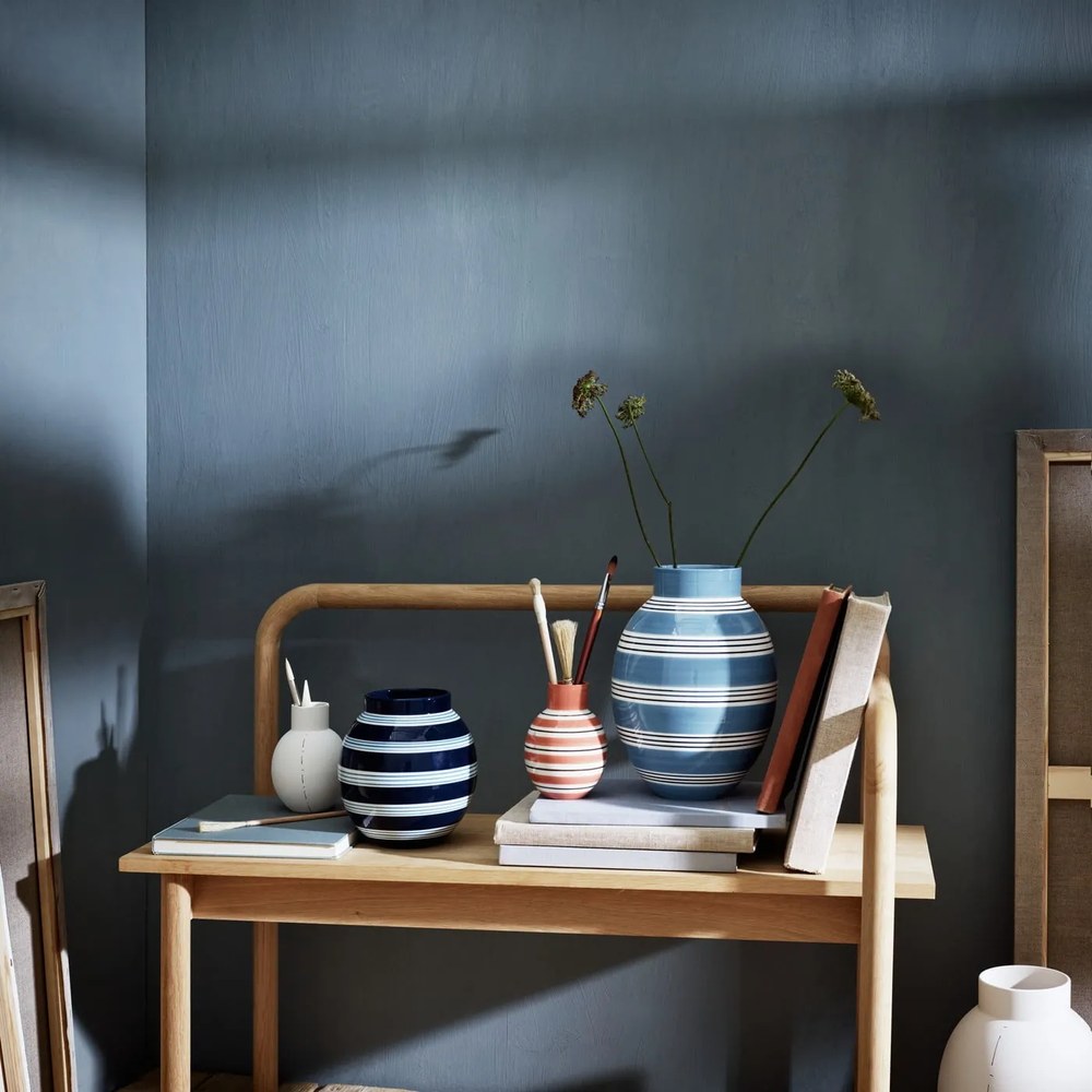 Vază din ceramică Kähler Design Nuovo, înălțime 30 cm, albastru