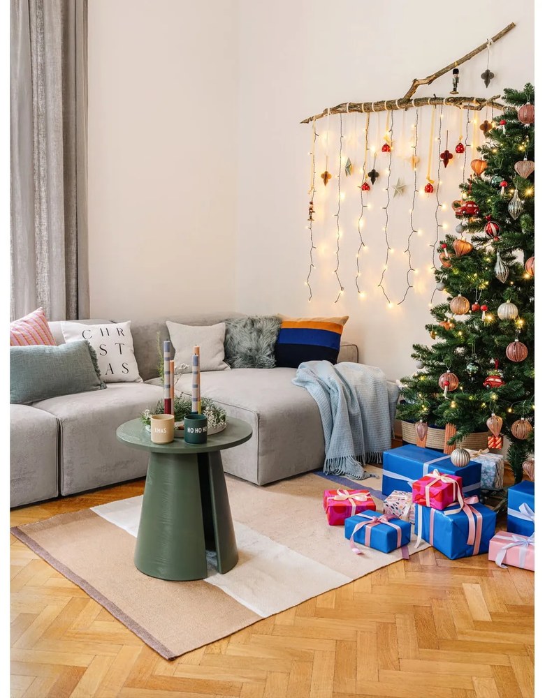 Pernă Tiseco Home Studio Sheepskin, 45 x 45 cm, verde