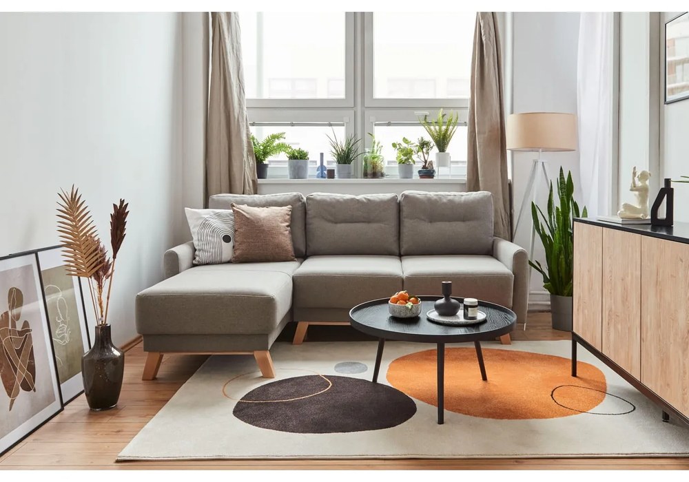Măsuță de cafea WOOOD Mesa, ø 78 cm, negru