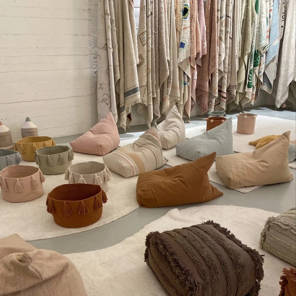 Fotoliu puf pentru copii galben deschis Cleo Light Honey – Lorena Canals