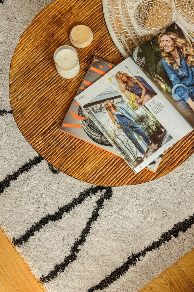 Covor alb/negru 160x230 cm Routa – Universal