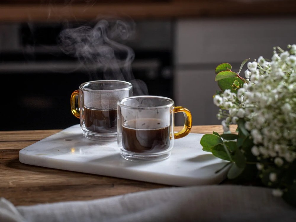 Căni 2 buc. pentru espresso din sticlă 80 ml Amber – Vialli Design