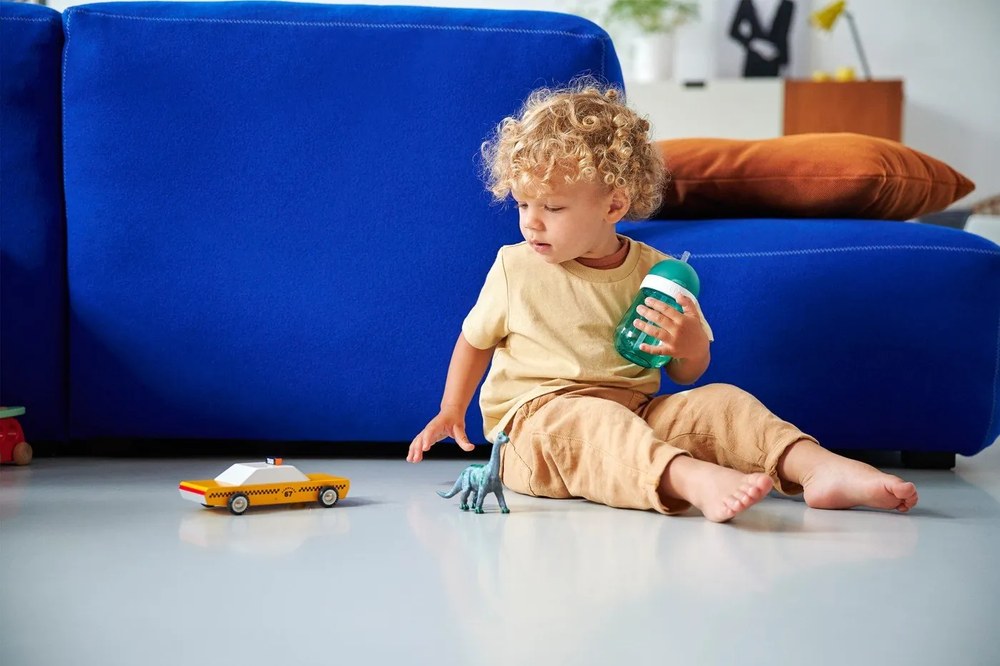 Cană pentru copii albă/verde-deschis din tritan 300 ml Little farm – Mepal