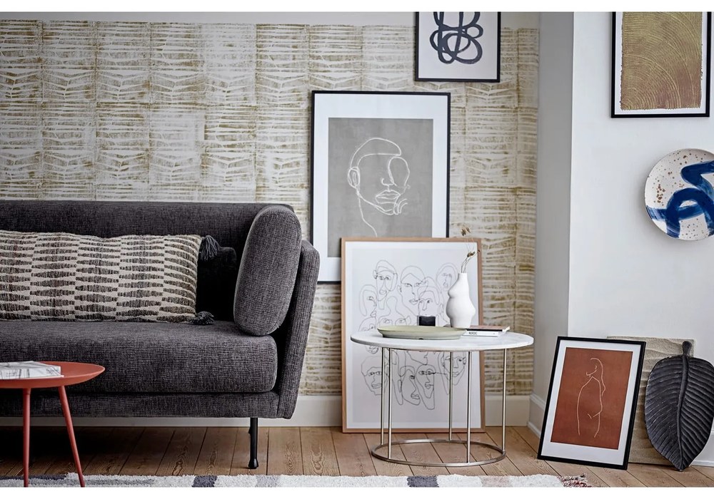 Vază din gresie Bloomingville Elora, înălțime 18 cm, alb