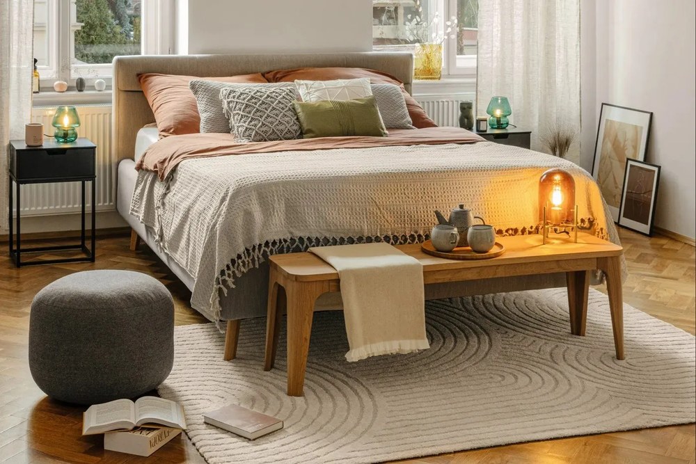 Noptieră Actona Mitra, 40 x 30 cm, negru