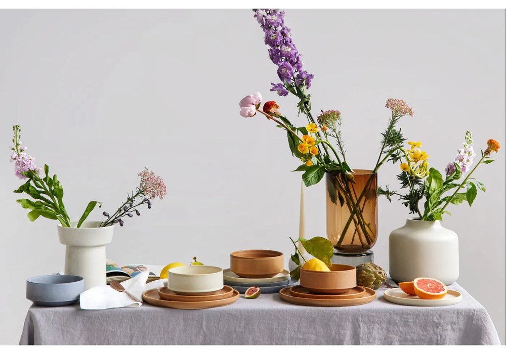Set de 12 vase din gresie crem Bonami Selection Malia
