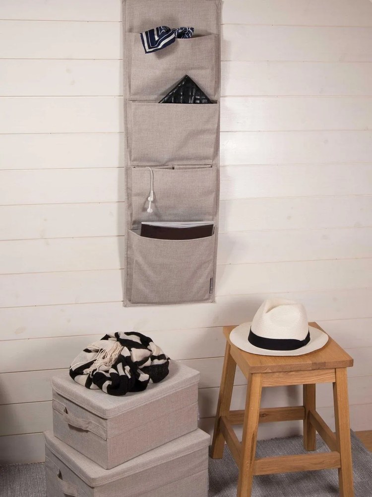 Cutie de depozitare bej din material textil cu capac 40x30x22 cm Soft Storage – Bigso