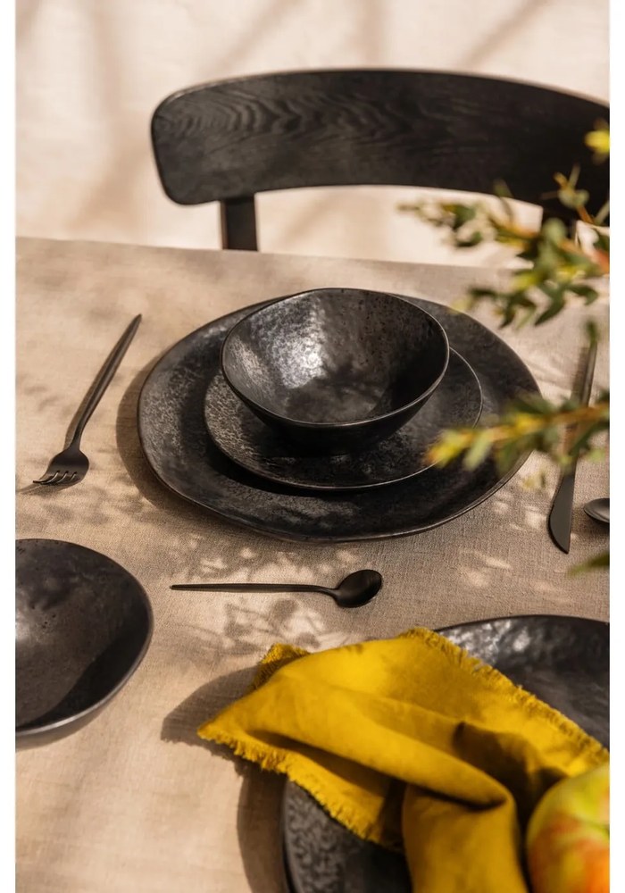 Tacâmuri negru din oțel inoxidabil 16 buc. Modern retro – Premier Housewares