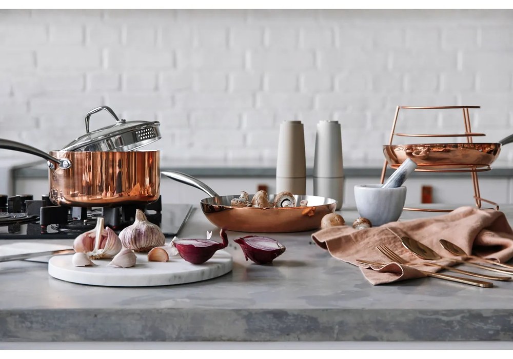 Suport pentru tigăi Metaltex, arămiu