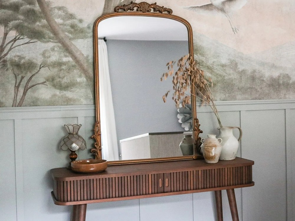 Măsuță tip consolă Zuiver Barbier, lungime 120 cm, maro