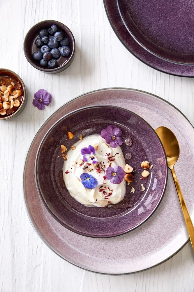 Farfurie roz/gri din gresie ø 27 cm Gastro Grey/Light Pink – Bitz