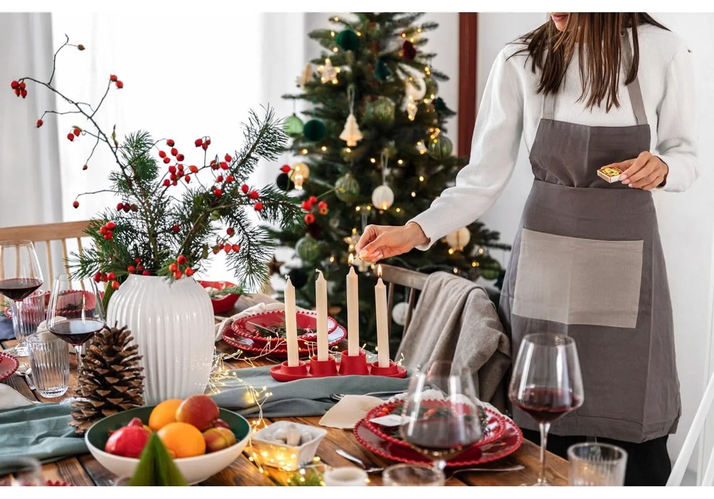 Vază din gresie Kähler Design Hammershoi, înălțime 25 cm, alb