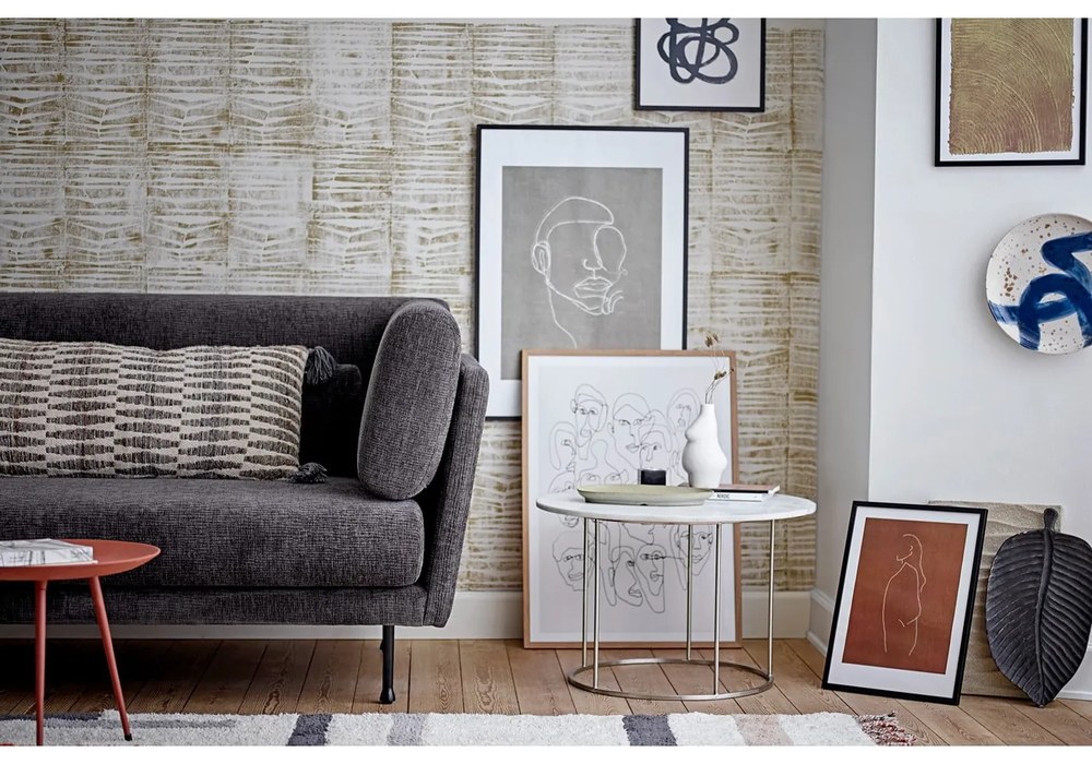 Vază din gresie Bloomingville Elora, înălțime 18 cm, alb