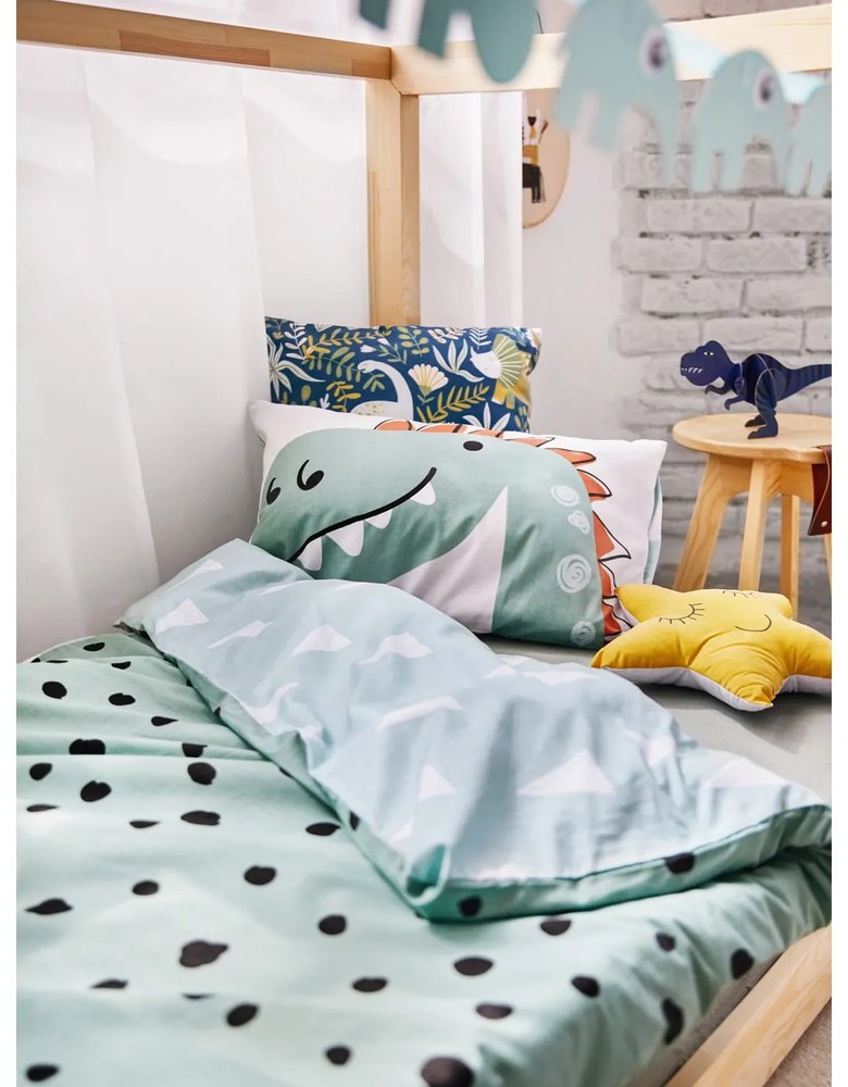 Lenjerie de pat pentru copii din bumbac 140x200 cm Dino – Bonami Selection