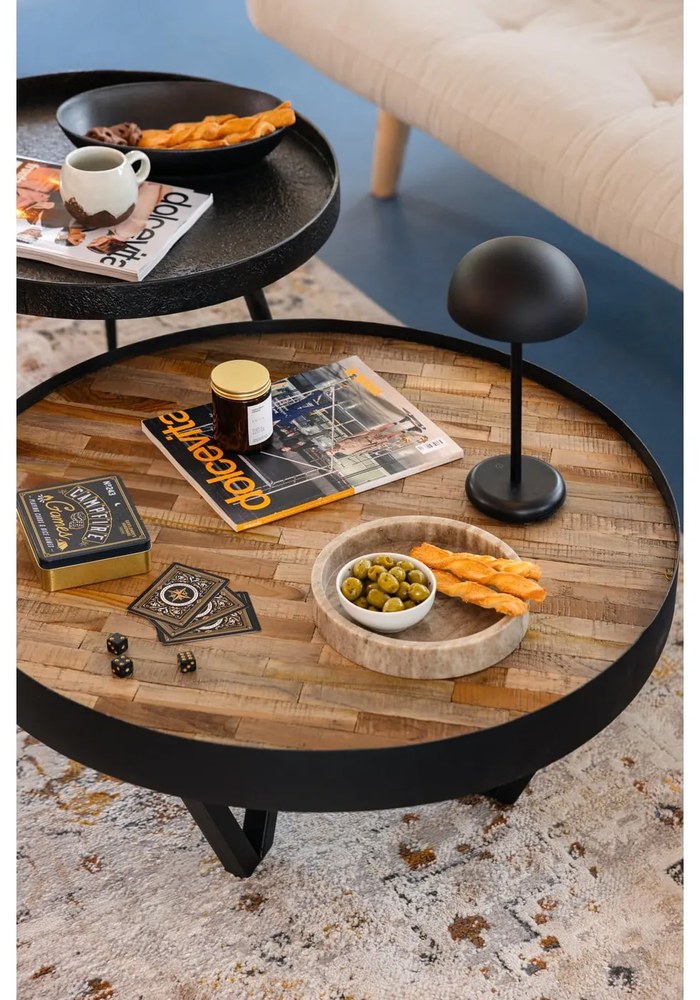 Măsuță auxiliară BePureHome Bounds, ø 58 cm, negru