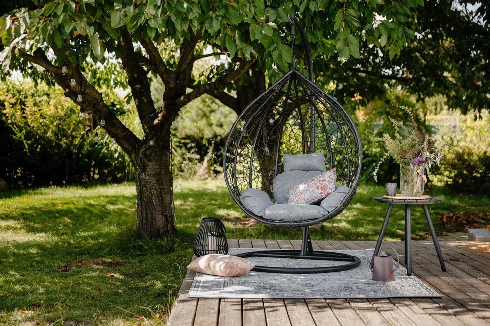 Masă de grădină Bonami Essentials Lounge, ø 51 cm, gri