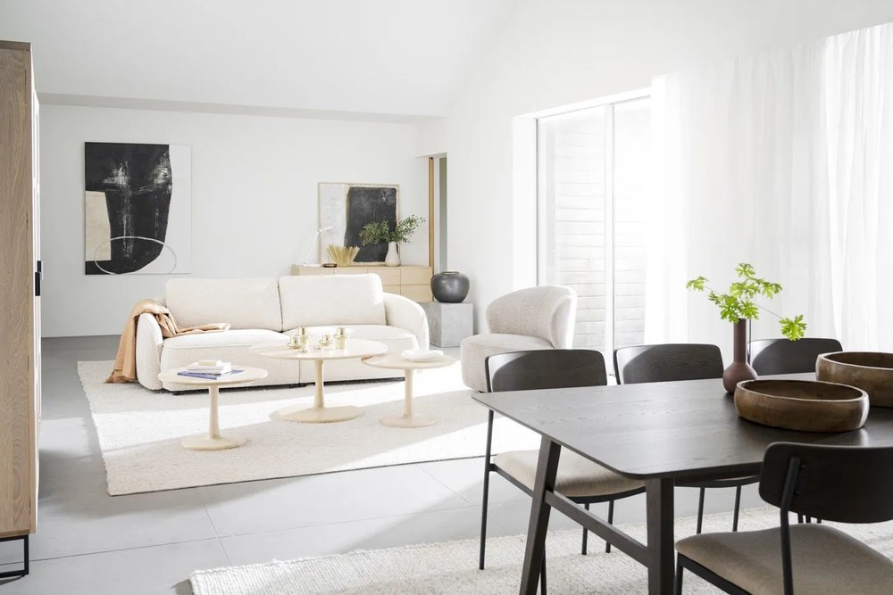 Scaune de dining crem/maro închis 2 buc. Maymont – Rowico