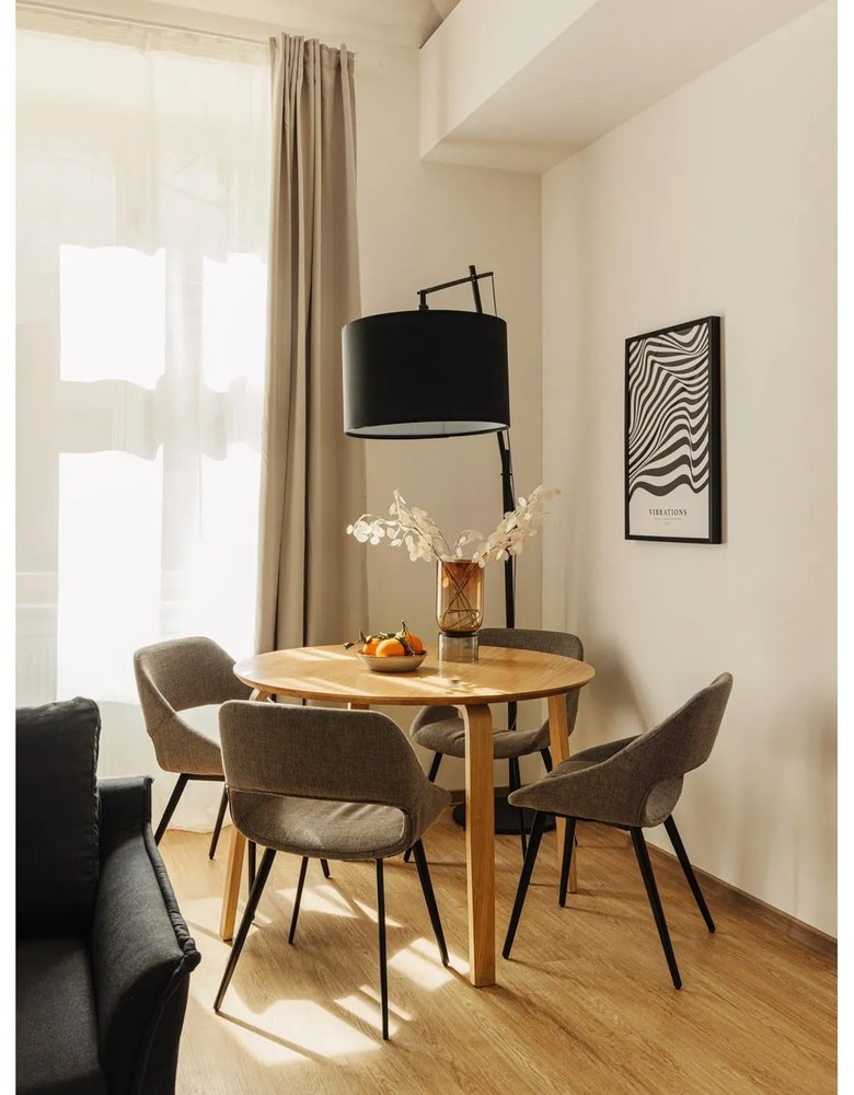 Lampadar White Label Tokio, negru