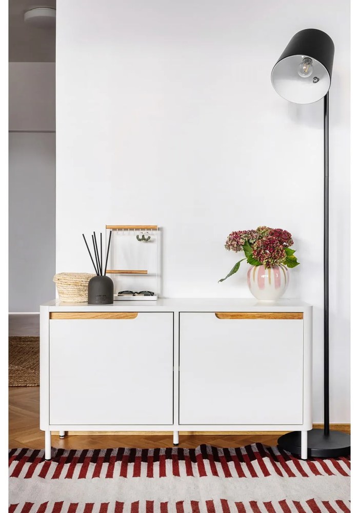 Suport pentru bijuterii cu detalii din lemn de fag YAMAZAKI Tosca, alb