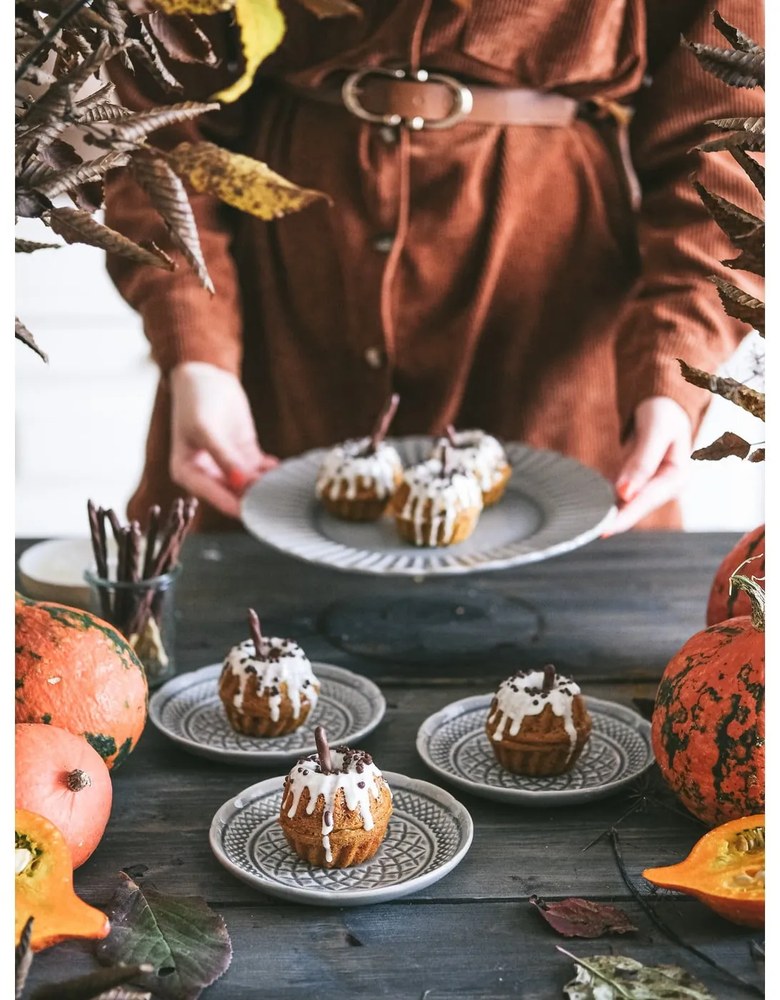 Farfurie din gresie ceramică Costa Nova Cristal, ⌀ 28 cm, gri