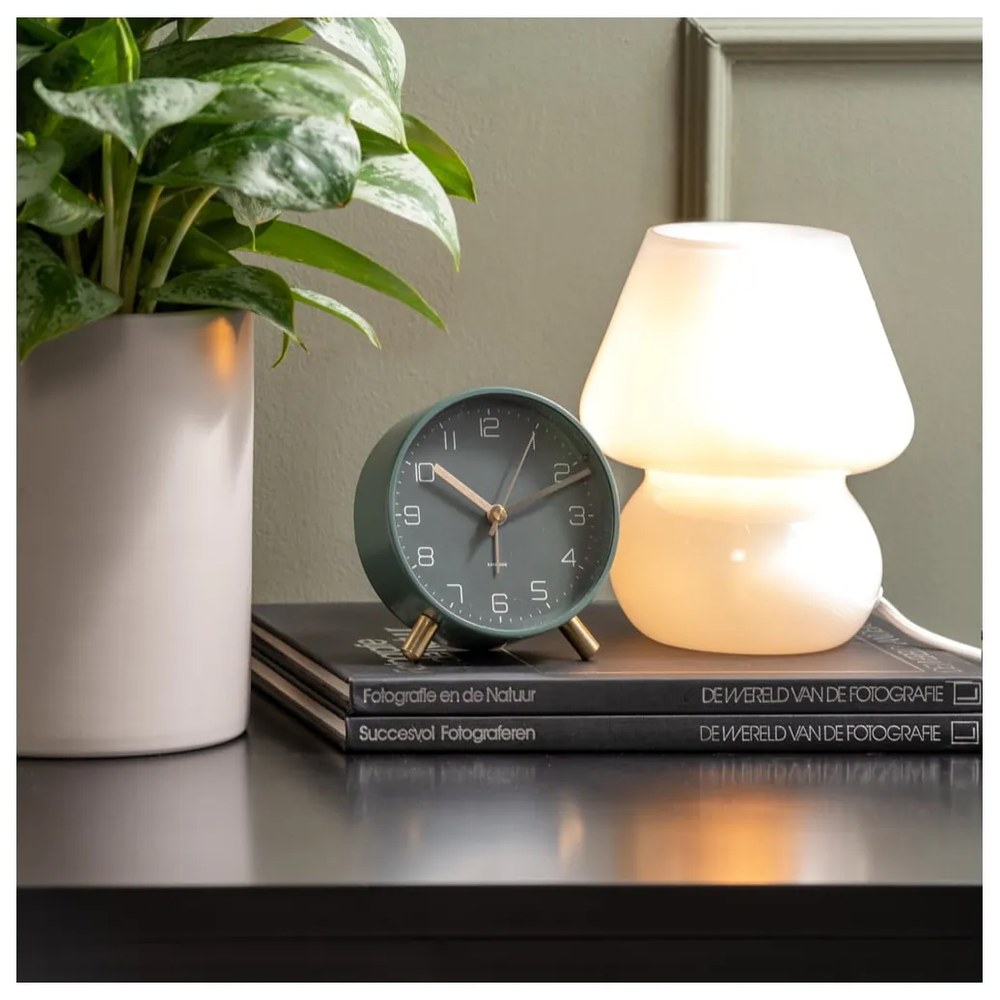 Ceas cu alarmă Karlsson Lofty, ø 11 cm, verde