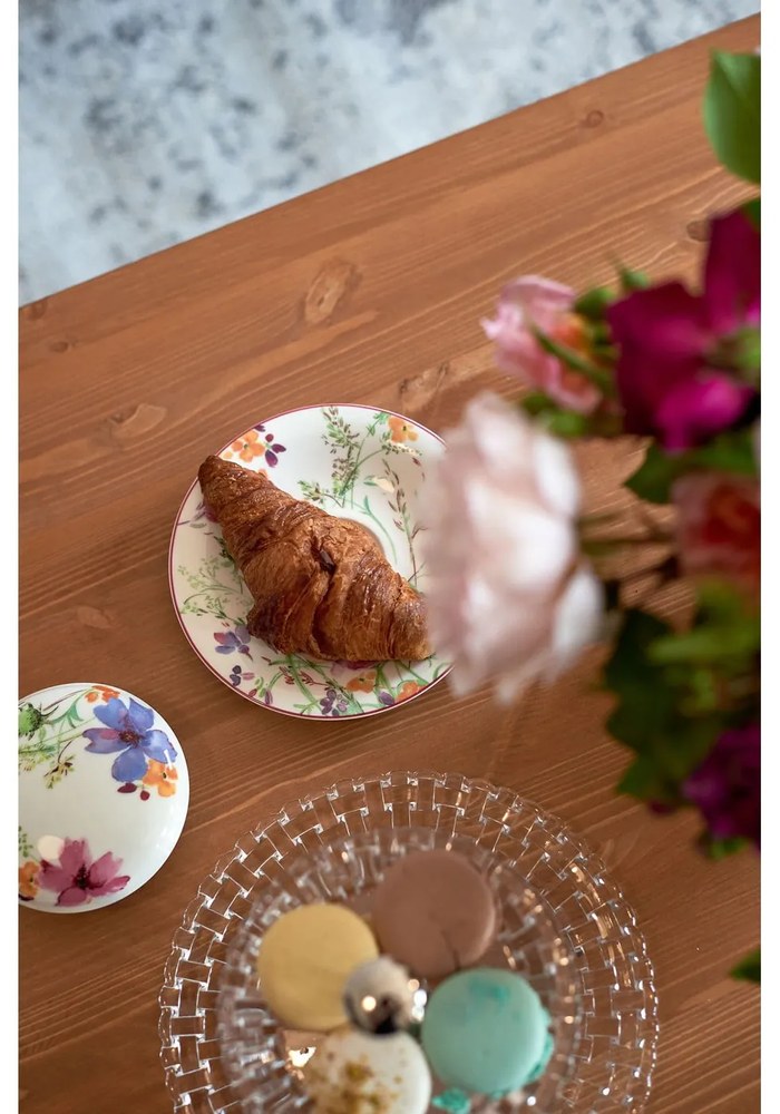 Măsuță de cafea din lemn de pin cu blat natural Støraa Inda, alb