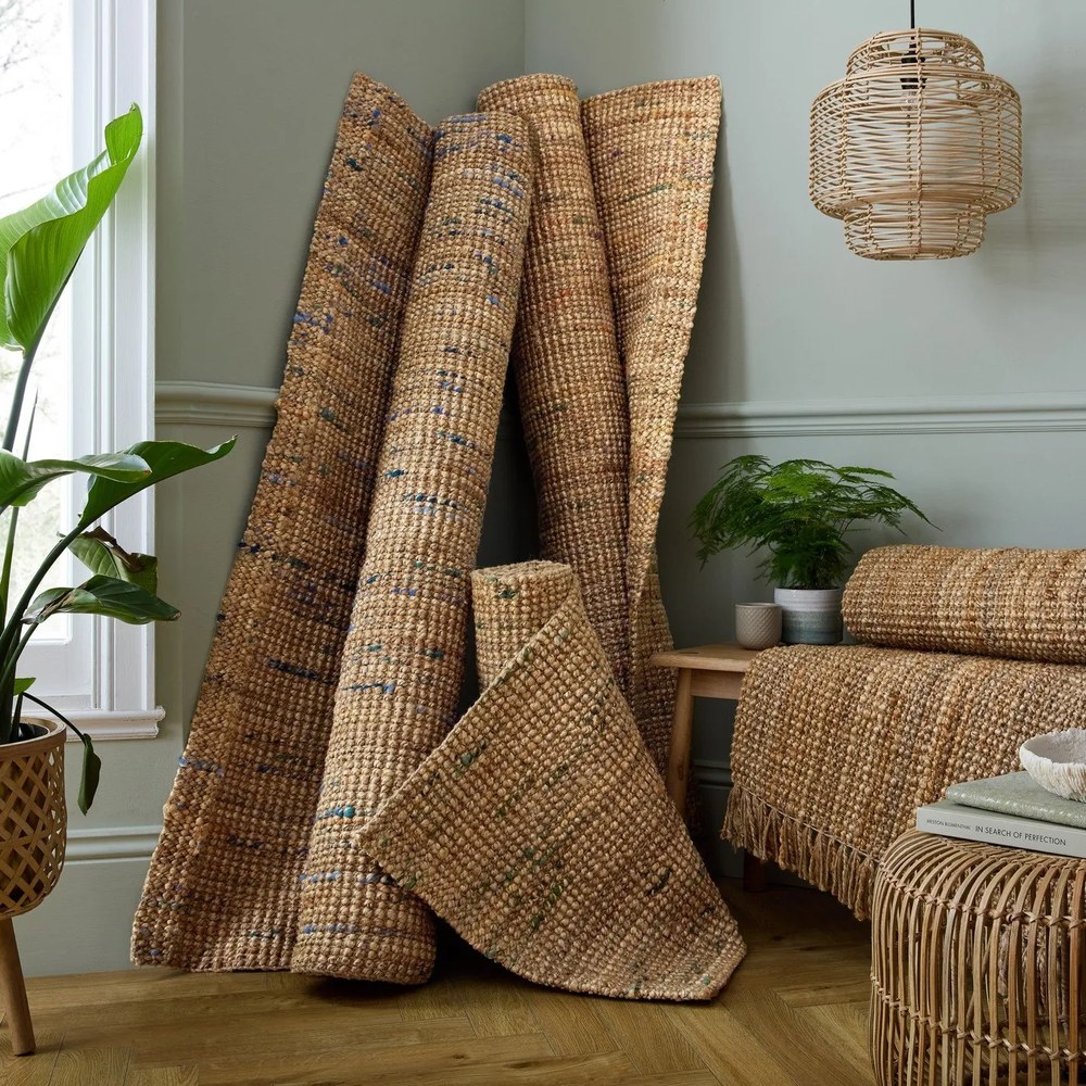 Covor tip traversă în culoare naturală handmade din iută 60x300 cm Jute Boucle – Flair Rugs