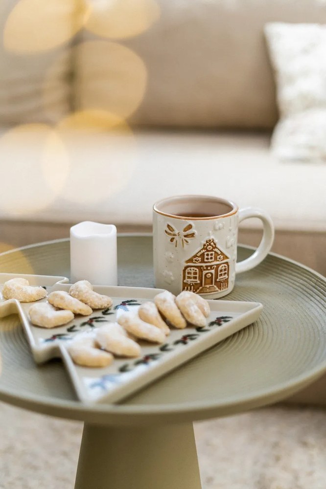 Măsuță auxiliară din aluminiu White Label Ringar, ø 39,5 cm, bej