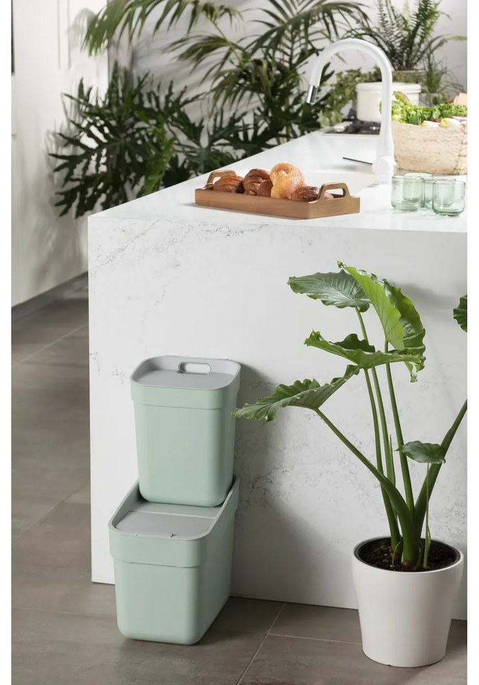 Coș de gunoi verde deschis de reciclat din plastic reciclat 10 l Ready To Collect – Curver