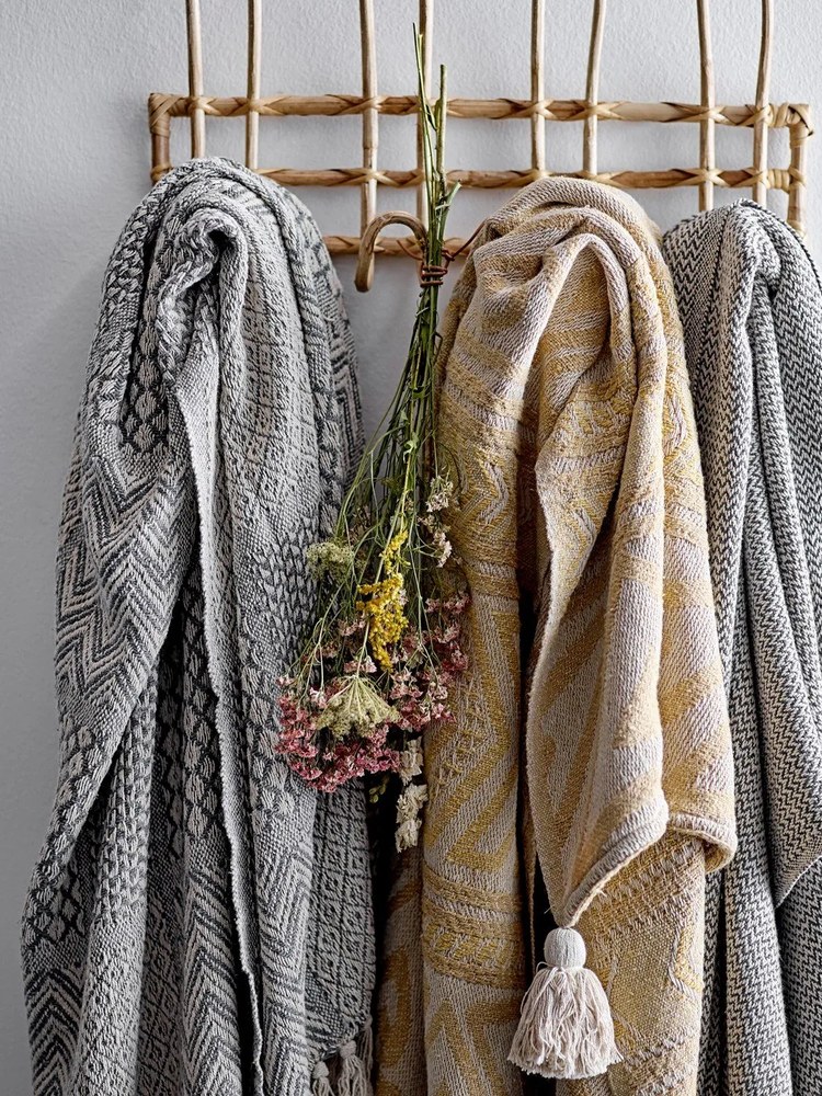 Pătură Bloomingville Throw, 130 x 160 cm, gri