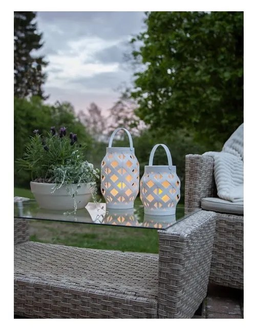 Felinar Star Trading Flame Lantern, înălțime 16 cm, alb