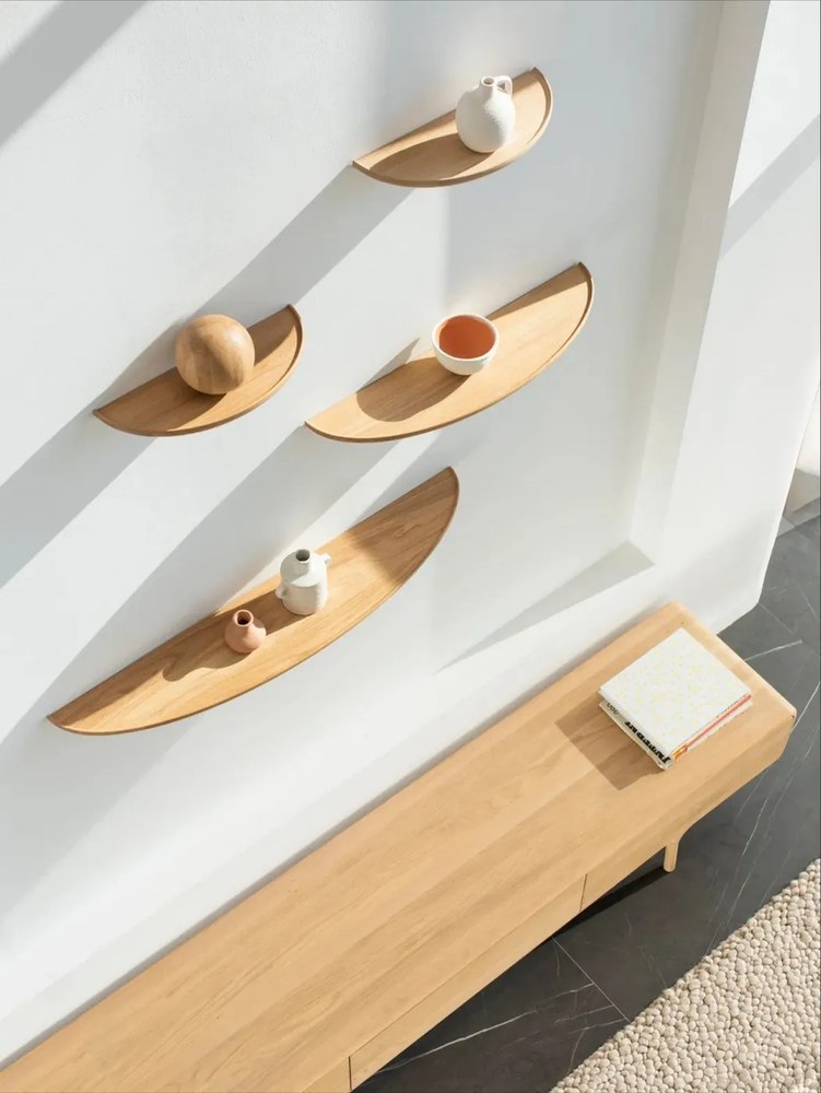 Raft din lemn de stejar 100 cm Mu – Gazzda