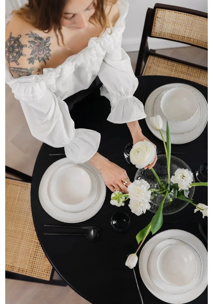 Scaun dining negru din lemn de pin Gunn – WOOOD