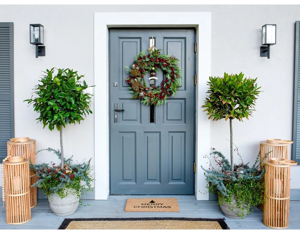 Covoraș de intrare din fibre de nucă de cocos 40x60 cm cu model de Crăciun Merry Christmas – Artsy Doormats