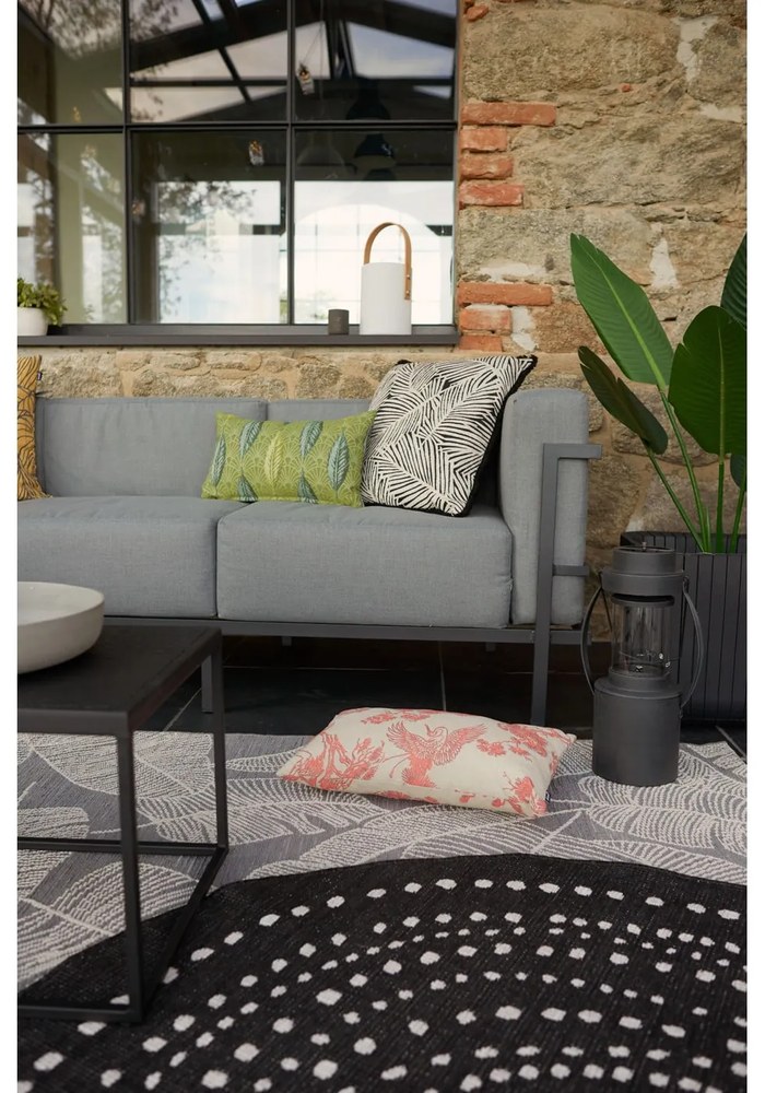 Covor pentru exterior NORTHRUGS Bali, ⌀ 140 cm, negru