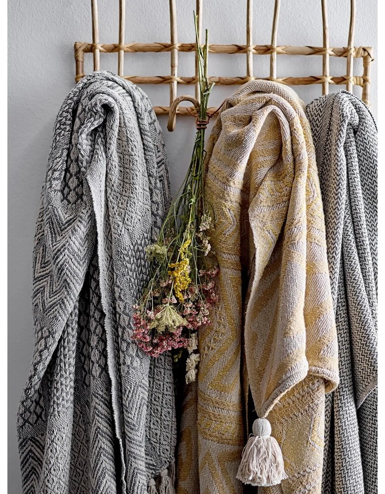 Pătură Bloomingville Throw, 130 x 160 cm, gri