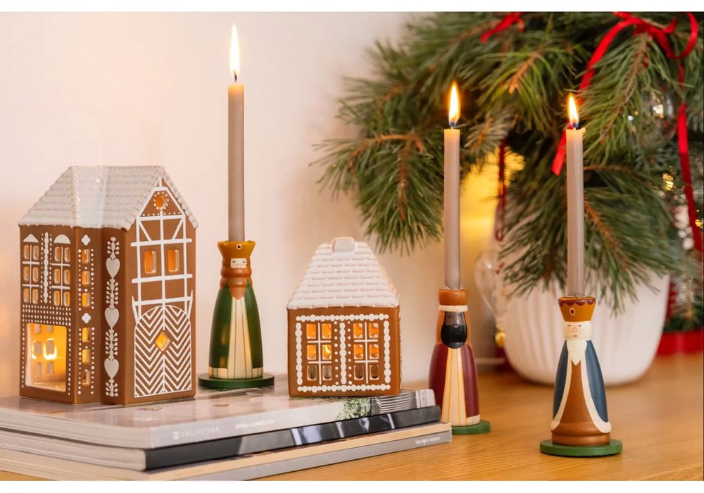 Vază din gresie Kähler Design Hammershoi, înălțime 25 cm, alb