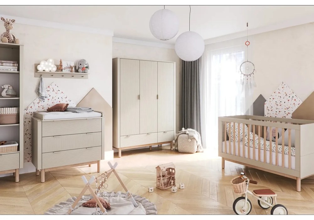 Bibliotecă pentru copii bej 65x42 cm Miloo – Pinio