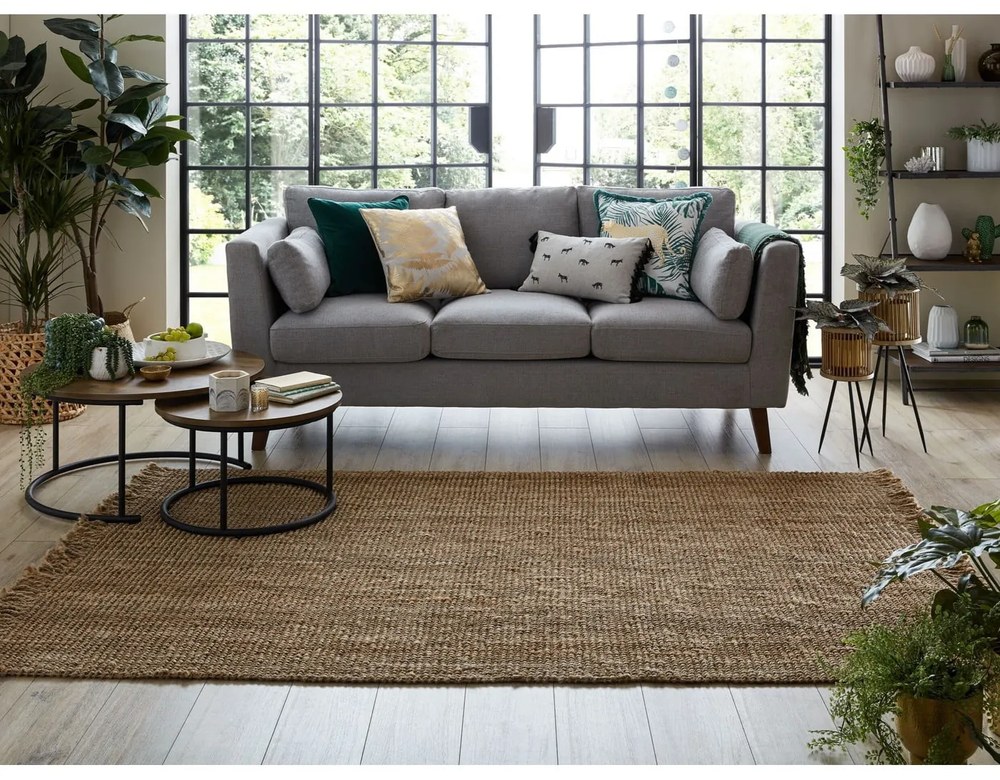 Covor din iută Flair Rugs Jute, 120 x 170 cm, maro