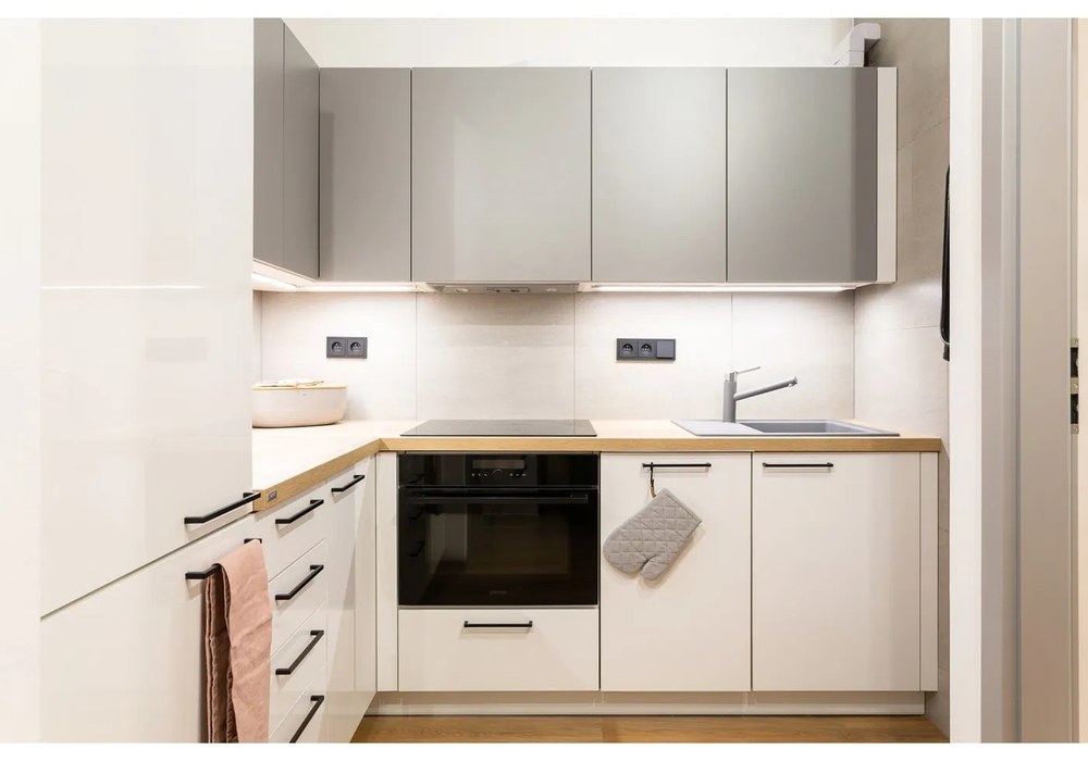 Mănușă din bumbac pentru bucătărie Tiseco Home Studio, gri