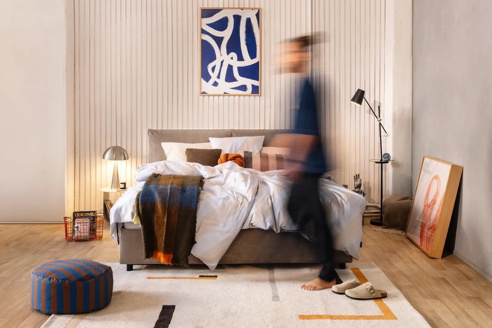 Veioză gri închis LED cu intensitate reglabilă (înălțime 20 cm) Mush – Hübsch