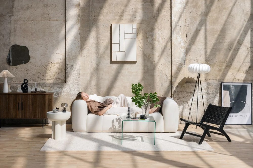 Veioză gri LED cu abajur din sticlă (înălțime 18 cm) Dooley – Reality