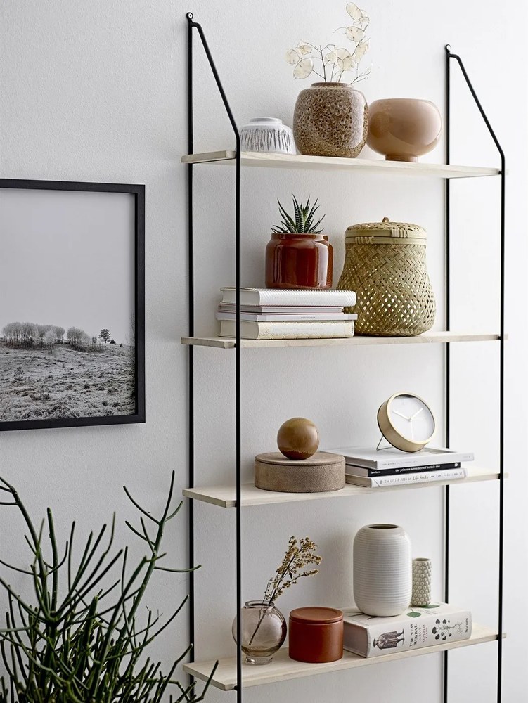 Etajeră din lemn paulownia Bloomingville Lea, natural