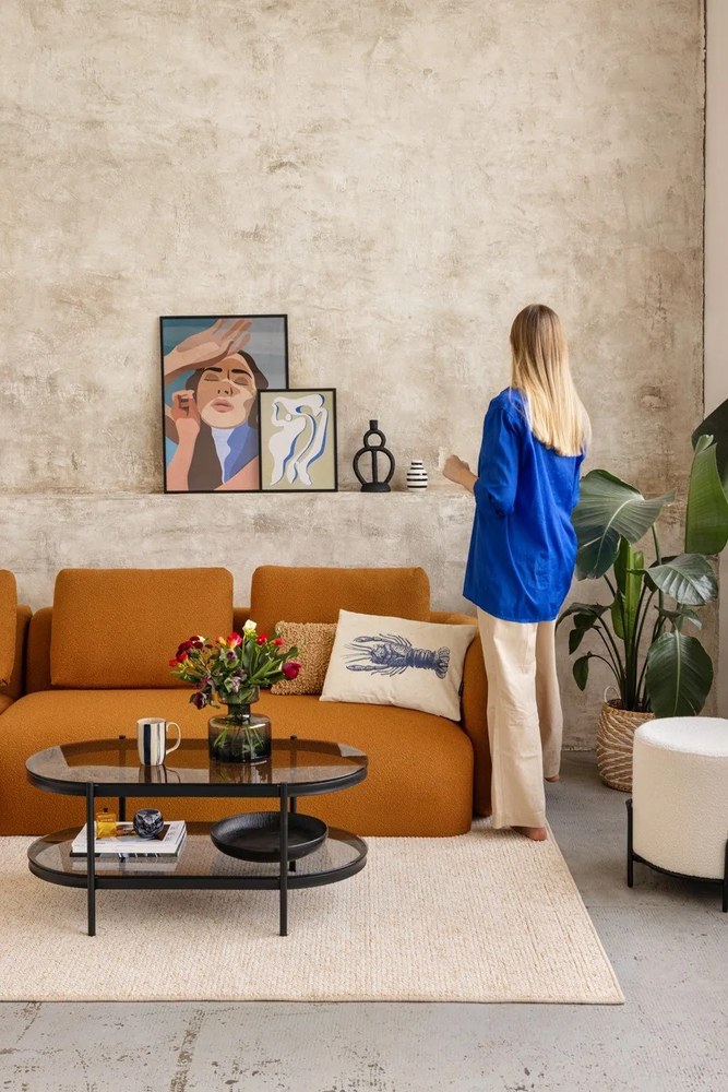 Pernă din bumbac PT LIVING Purity, 50 x 30 cm, maro deschis