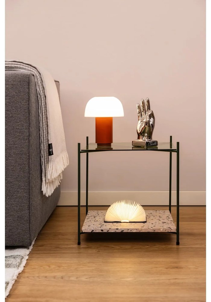 Veioză portocalie LED cu intensitate reglabilă din aluminiu (înălțime 22 cm) Harvest – Zone