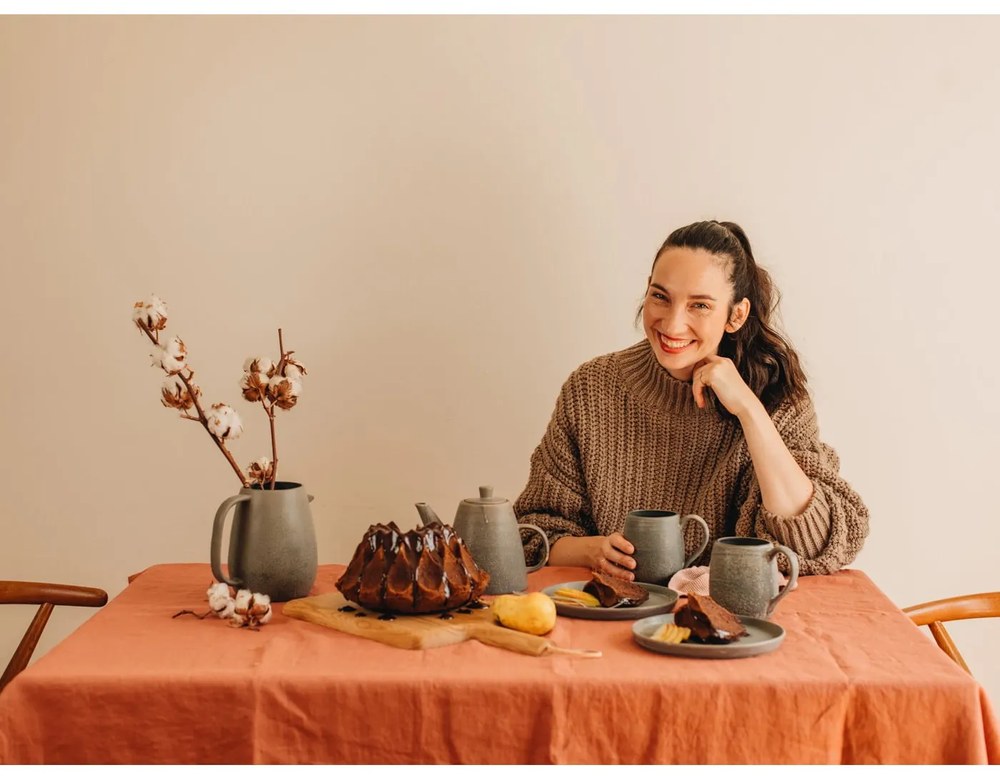 Cană din gresie ceramică Bloomingville Kendra, 500 ml, gri