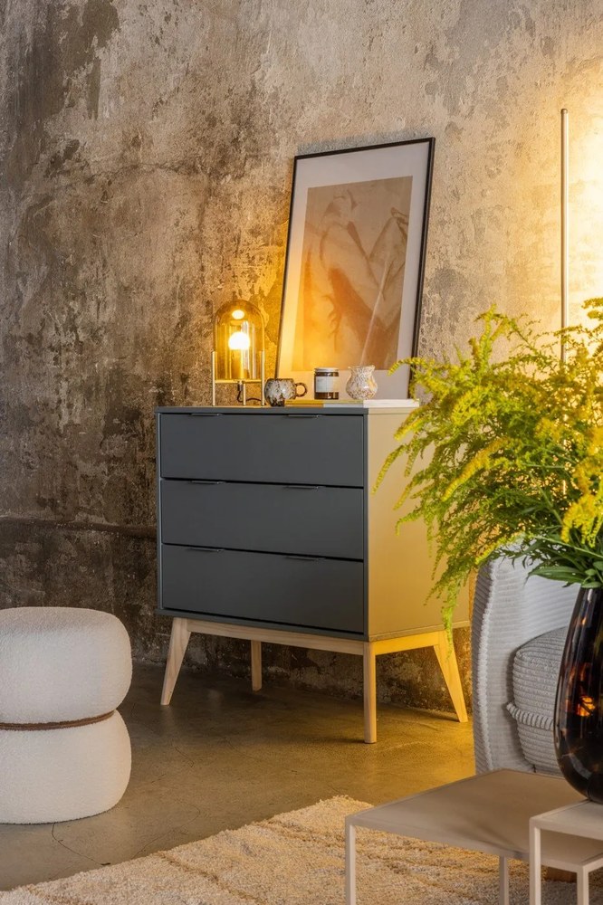 Taburet alb cu tapițerie din stofă bouclé Milford – House Nordic