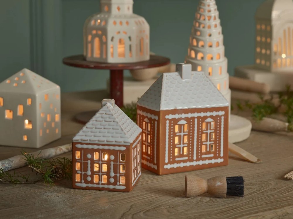 Sfeșnic de Crăciun din ceramică Kähler Design Lighthouse, ø 12 cm, alb