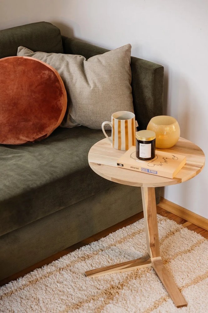 Cană galben ocru-albă din gresie 440 ml Begonia – Bloomingville