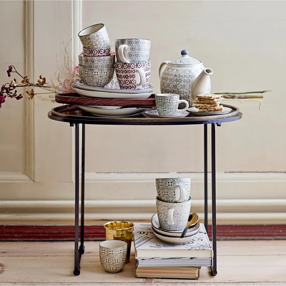 Set 4 căni din gresie ceramică Bloomingville Karine Mugs